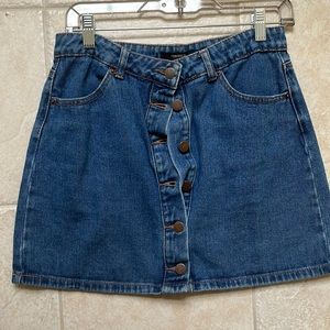 Darker wash denim skirt